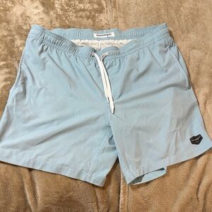 Light Blue Men's Swim Trunks